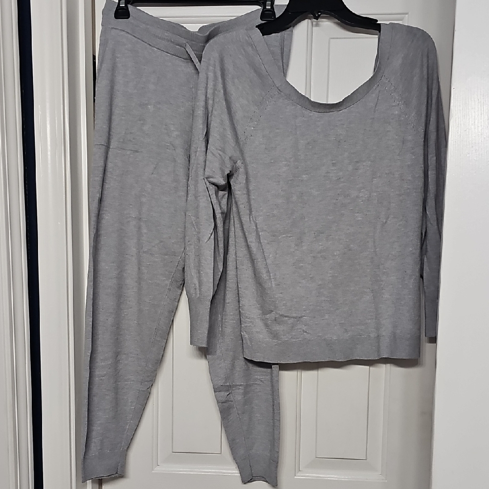 Victoria's Secret Heather Gray Pajama Set